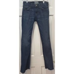 Current/Elliott 10.15.9.5 Distressed Pockets Raw Hem Skinny Jeans SZ 25 (26x30)
